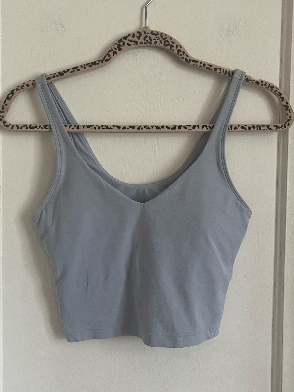 lululemon athletica Blue Linen Cropped Align Tank